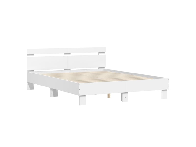  Lit double- lit adulte -  cadre de lit sans matelas blanc 140x200 cm  - Conforama B