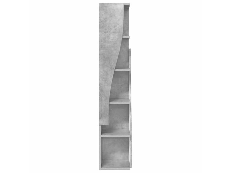  Meuble d'angle, meuble de rangement salon 27,5x27x140cm bois d'ingénierie gris béton  - Conforama E