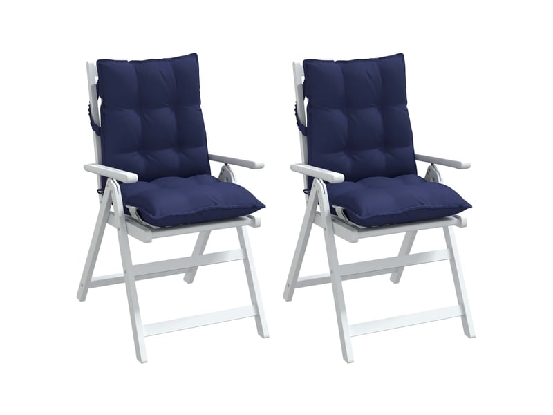 Lot de 2 coussins d'extérieur, coussins de chaise bleu marine 100 x 50 x 7 cm cf56389  - Conforama D