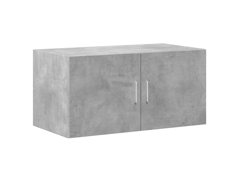  Buffet - armoire de rangement gris béton 80x42,5x225cm bois d'ingénierie  - Conforama E