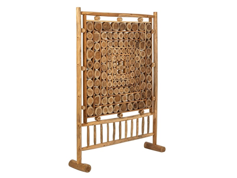  Paravent rondins en bois amaury 180cm naturel  - Conforama A