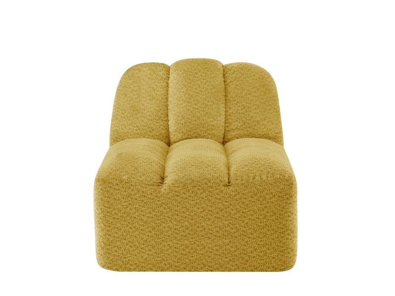  Canapé structure sans accoudoirs revêtement polaire granuleux coloris jaune  - Conforama A