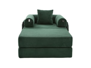 Fauteuil convertible   Velours côtelé vert