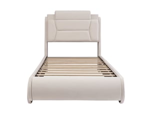 Lit simple 90x200 cm SEYAKANY   coloris beige