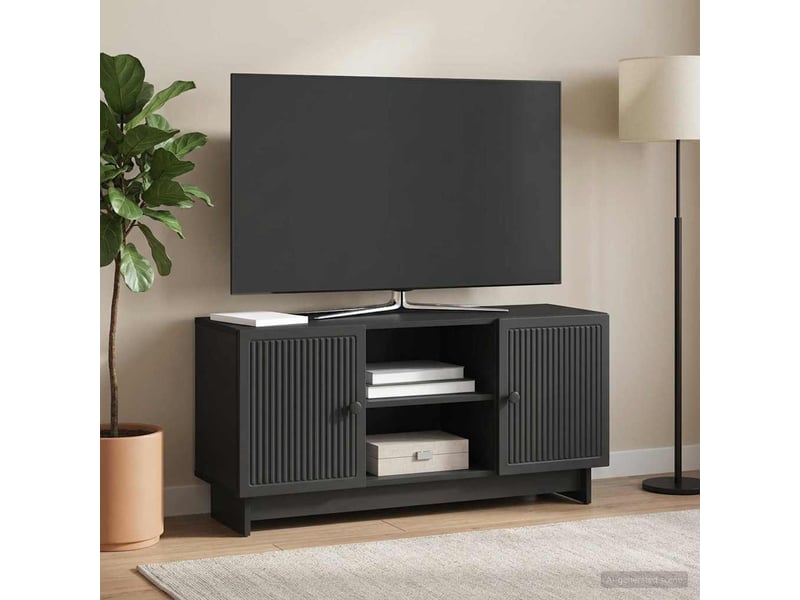  Meuble tv - banc tv - meuble de rangement 102 x 34,5 x 50 cm noir bois d'ingénierie  - Conforama D