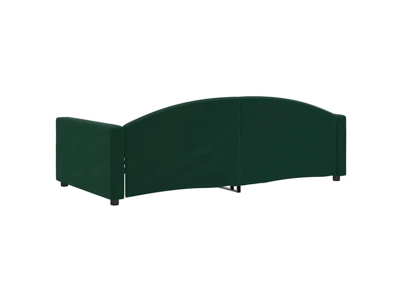  Lit simple- lit adulte -  lit de repos sans matelas vert foncé 100x200 cm velours  - Conforama D