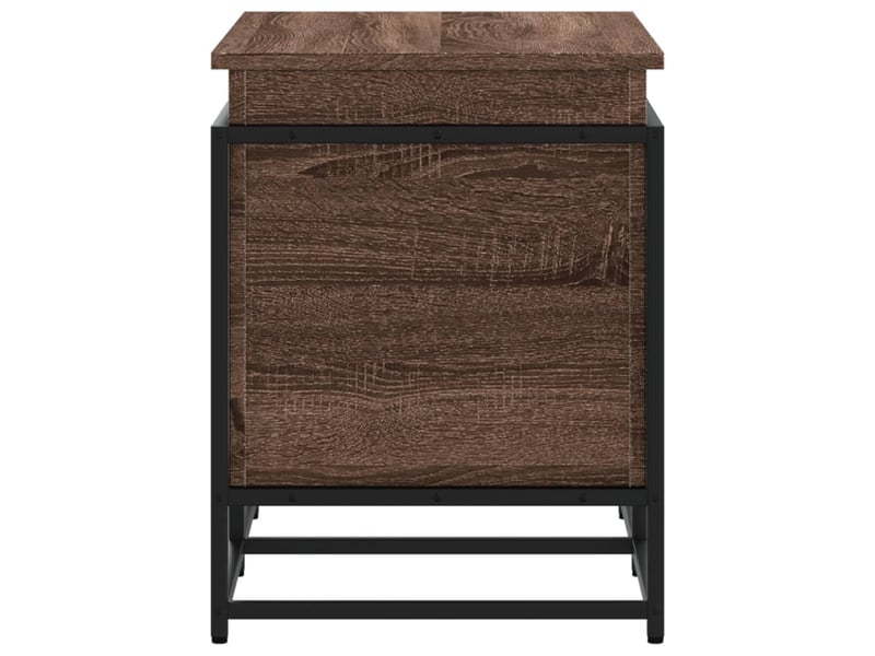  Boîte de rangement, coffre de rangement avec couvercle chêne marron bois ingénierie shl138  - Conforama E