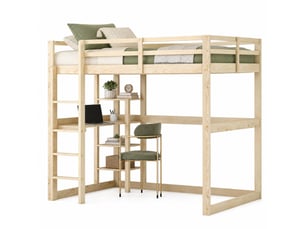 Lit mezzanine 140x200 cm HAVRYA coloris naturel
