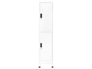 Armoire à casier, rangement de bureau blanc 38x45x180 cm acier shl5437