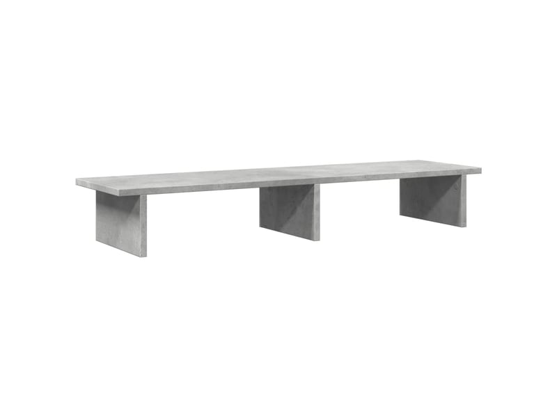  Support de moniteur table meuble bureau 100 x 27 x 15 cm bois d'ingénierie gris 02_0044842  - Conforama A