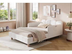 Lit banquette 90x200 cm <strong>LEYTN</strong>  <strong></strong> coloris beige