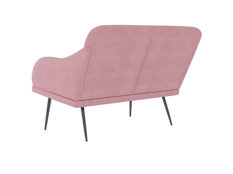  Banc chambre, banc de lit rose 110x76x80 cm velours  - Conforama E
