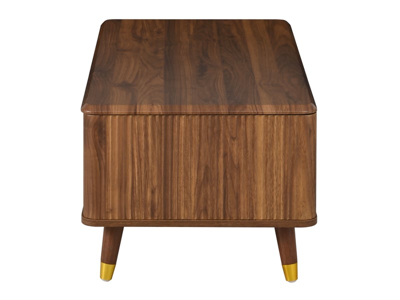  Table basse 97x52x56,5 cm plateau réglable mdf noyer  - Conforama D