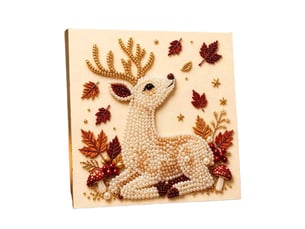 Kit diy peinture diamant wapiti mignon, 3d perles – 30x40cm, activité manuelle et déco