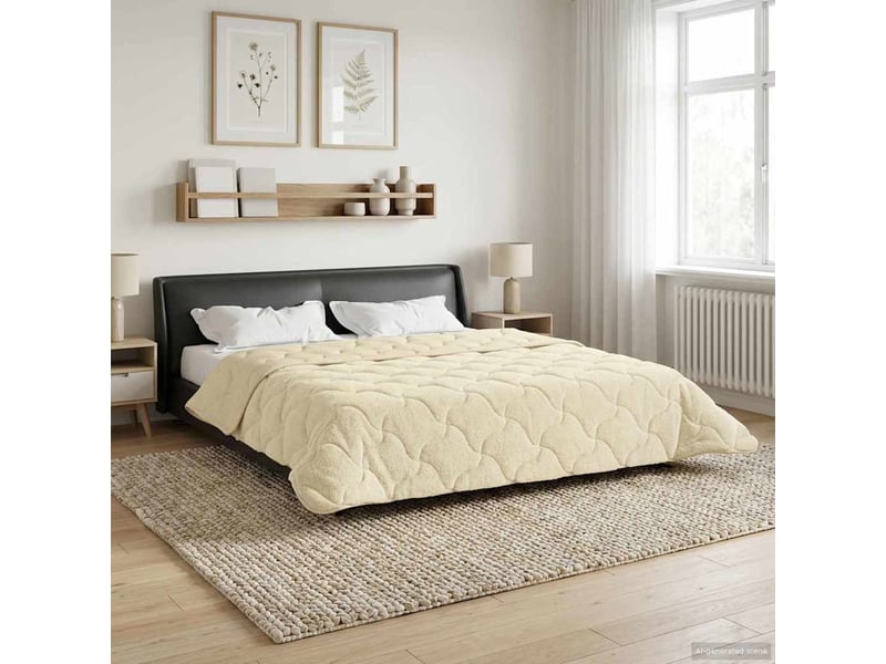  Duvet d'hiver - couette 240 x 260 cm hiver - couette crème respirant  - Conforama D