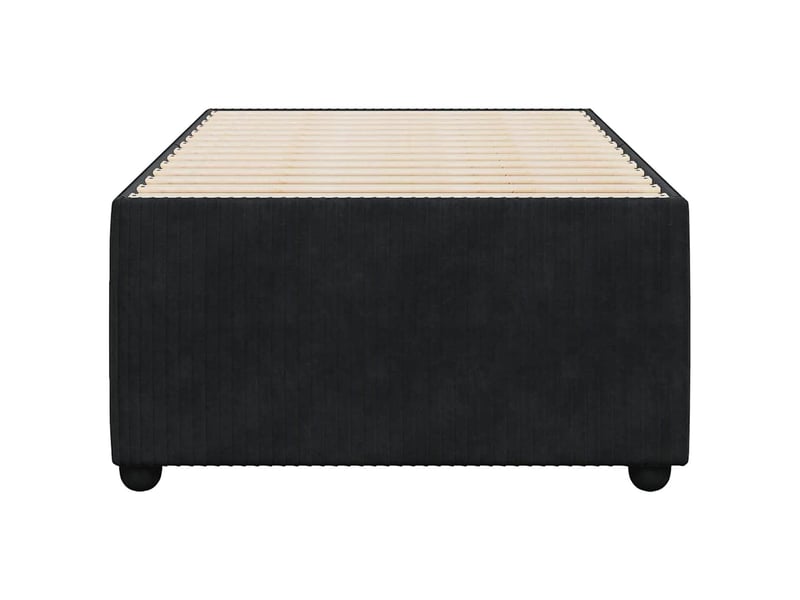  Lit simple- lit adulte -  cadre de lit sans matelas noir 80x200 cm velours  - Conforama C