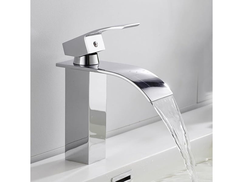  Robinets cascade laiton monotrou levier unique, eau chaudefroide pour lavabo PB389422 - Conforama D
