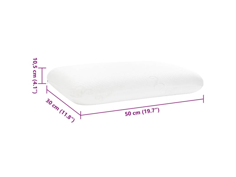 Oreiller, coussin de sommeil 50 x 30 x 10,5 cm moyen blanc cf55917 - Conforama E