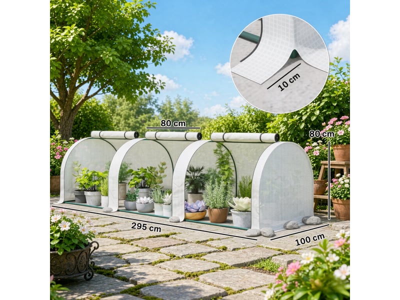  Serre de protection pour plantes modulaire, abri de jardin compact, vert, pratique  - Conforama C