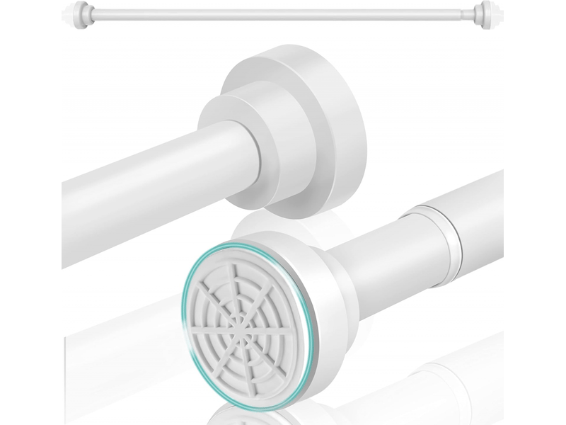  Tringle de garde-robe rétractable, tringle à rideau de douche, tringle à rideau, barre de tension réglable antirouille, (blanc, 65-100 cm)  - Conforama A