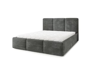 Lit coffre 140x200 cm <strong>MASSENO</strong>  <strong></strong> coloris gris