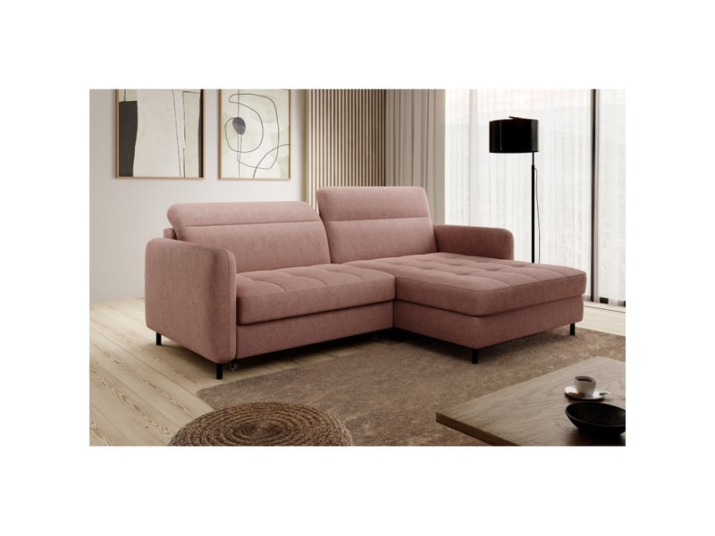  Canapé d'angle collection goumsi coloris saumon  - Conforama E
