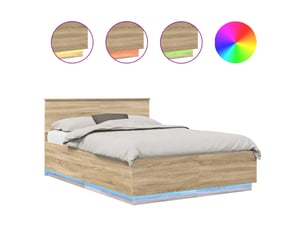 Lit 2 places 140x200 cm    coloris marron