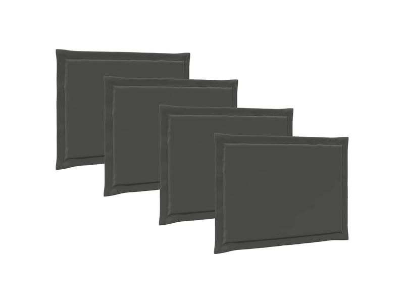 Lot de 4 coussins de siège, coussins décoratifs polyester anthracite 47 x 36 x 2 cm cf59948 - Conforama A