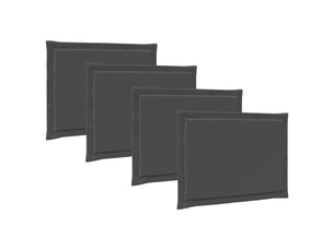 Lot de 4 coussins de siège, coussins décoratifs polyester anthracite 47 x 36 x 2 cm cf59948