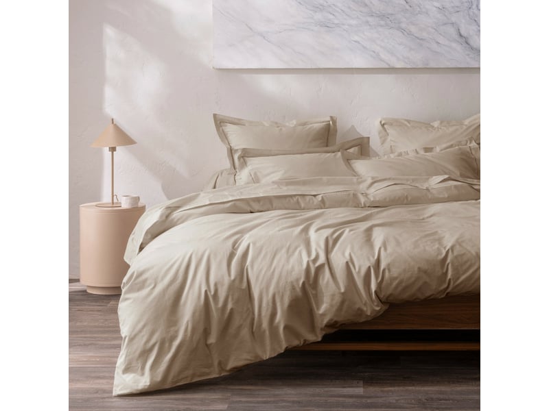 Housse de couette 240 x 220 cm grand hôtel signature lin — percale de coton peigné 80 filscm² CP-HDC240X220JULIAN-LIN - Conforama A