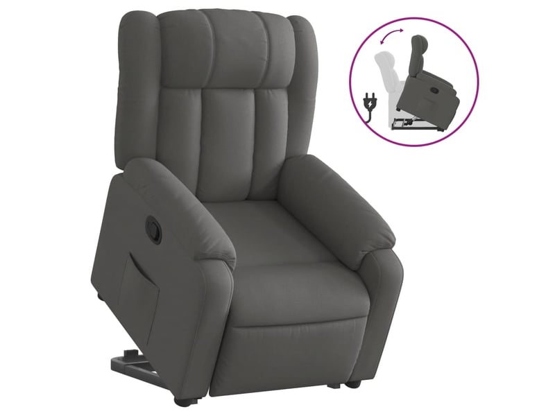 Fauteuil inclinable, fauteuil relax gris foncé tissu shl62360 - Conforama A