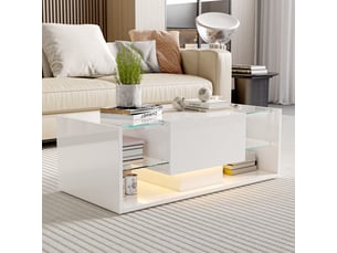 Table basse coloris blanc <strong>NAHILIMI</strong> <strong></strong>