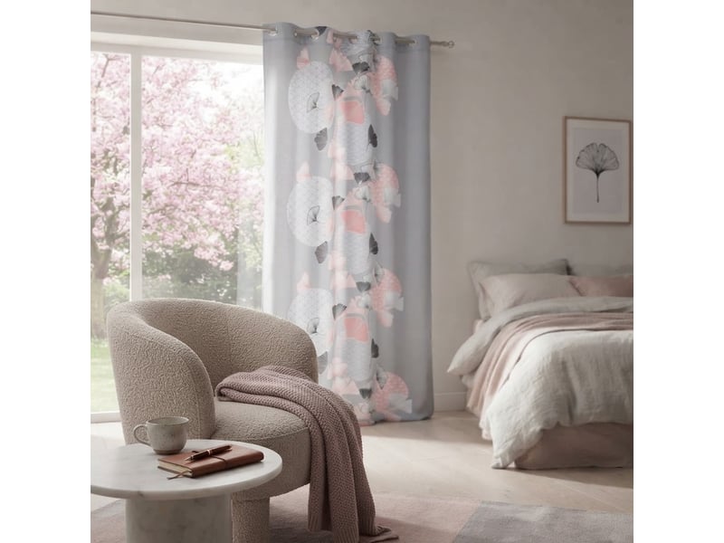 Rideau a oeillets blush eden - Conforama B