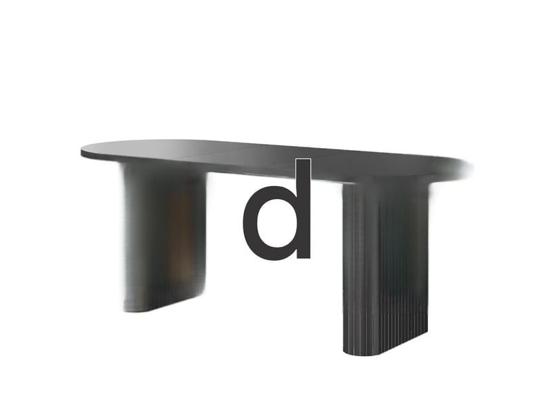  Table à manger extensible ovale en mdf et métal noir 120-160x80x75.5 cm N620CZ260520S - Conforama A