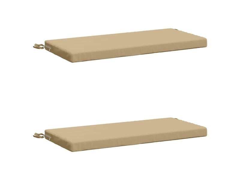 Lot de 2 coussins de banc, coussins d'assise soest 100 % polyester beige cf57018  - Conforama A
