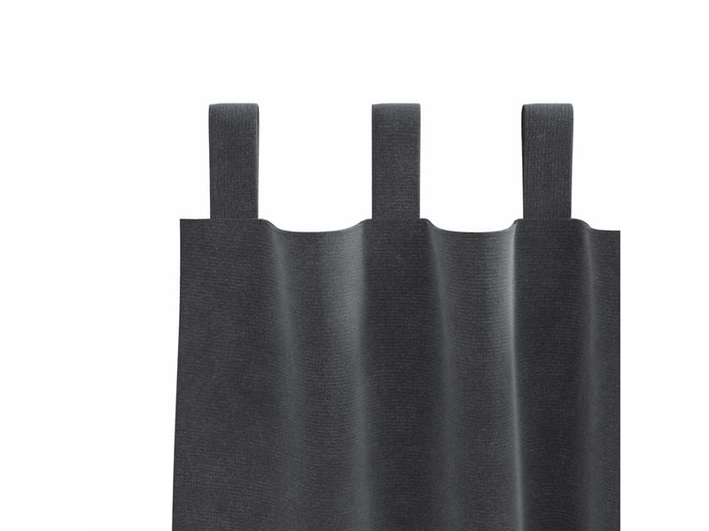  Lot de 2 rideaux, rideaux de fenêtre gris clair 140 x 225 cm velours cf44045  - Conforama E