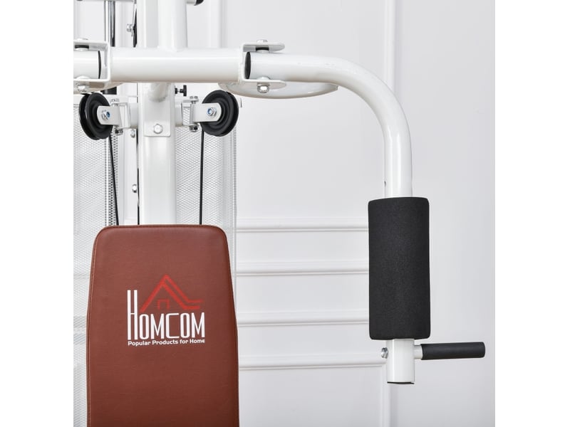 Station de musculation multifonction 150x110x210 cm métal blanc - Conforama C