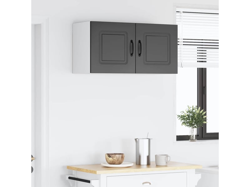  Meuble mural de cuisine | armoire de cuisine noir 80x31x40cm shl7381  - Conforama D