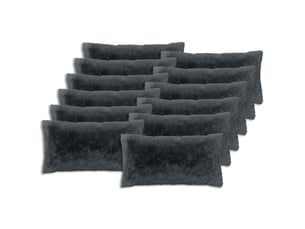 Lot de 12 coussins avec oreiller, coussins décoratifs heerlen anthracite fleece pv cf50112