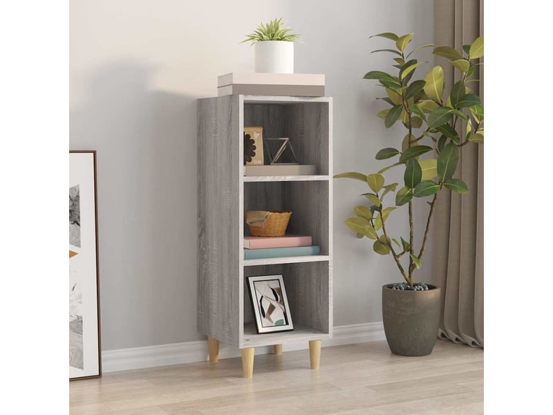  Buffet - bahut - meuble de rangement sonoma gris 34,5x32,5x90 cm bois d'ingénierie  - Conforama B