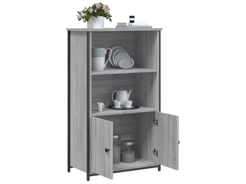  Buffet haut - bahut - meuble de rangement sonoma gris 62x32x103,5 cm bois d'ingénierie  - Conforama D