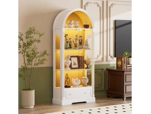 Vitrine coloris blanc MODENUIT - 80 cmx180 cm