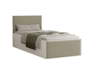 Lit coffre 90x200 cm IDOHOME  SASHI coloris gris