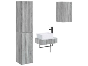 Ensemble de mobilier de salle de bain 3 pc sonoma gris cf64423