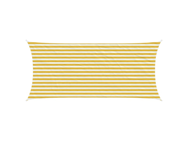  Vidaxl voile d'ombre jaune et blanc 2 x 4 m hdpe  - Conforama D