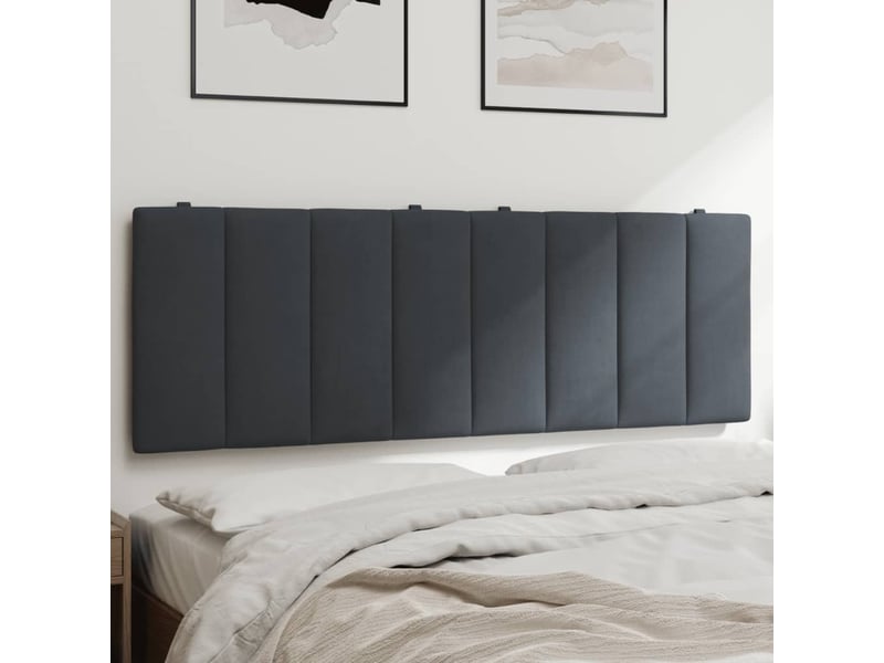  Coussin de tête de lit hanko gris foncé 137 cm velours cf55951  - Conforama D