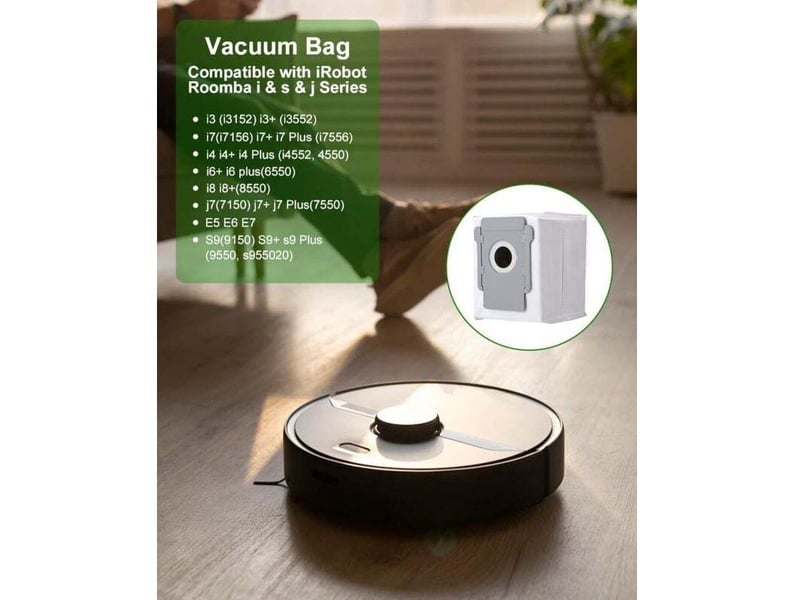  Enowelir 10 sacs à poussière pour irobot roomba i7i3i4i6i8s9j7e5e6, compatibles clean base  - Conforama D