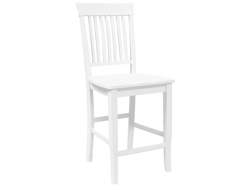  Lot de 2 tabouret de bar, chaise de bar en bois massif blanc et caoutchouc shl75185  - Conforama D