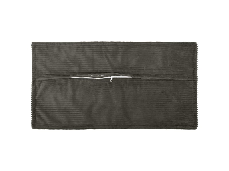 Lot de 2 housses de coussin houten anthracite 40 x 70 cm cf49271 - Conforama C