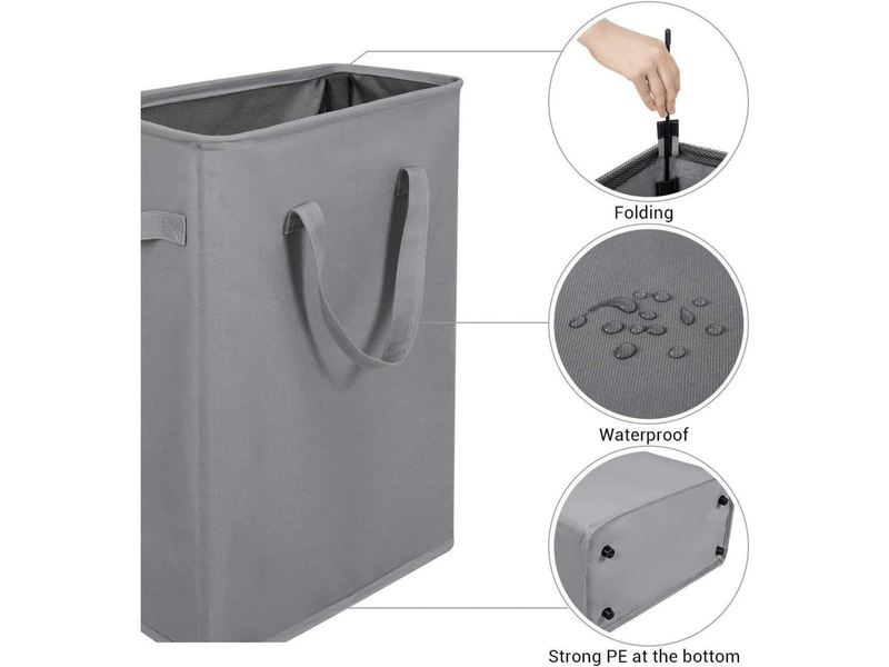 Paniers à linge avec poignées panier à linge mince avec panier à linge pliable grand panier à linge sale pour chambre à coucher salon h - Conforama E